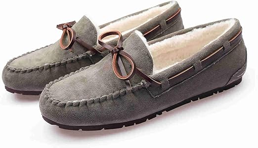 Amazon Co Jp Hbhjin ムートンモカシン 秋冬 シューズ レディース スリッポン フラット ファー ムートン 靴 パンプス ローファー ボア 大きいサイズ 小さいサイズ ふわふわ もこもこ 暖かい 25 0cm グリーン ホーム キッチン