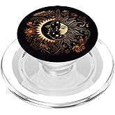 Moon and Sun Celestial Illustration PopSockets PopGrip for MagSafe
