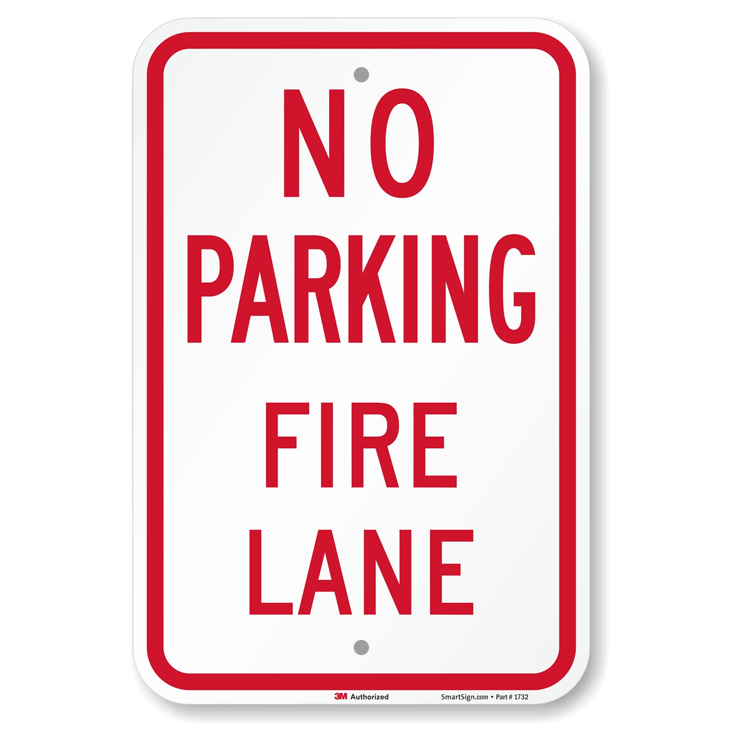 Photo 1 of "No Parking - Fire Lane" Sign By SmartSign | 12" x 18" 3M Engineer Grade Reflective Aluminum