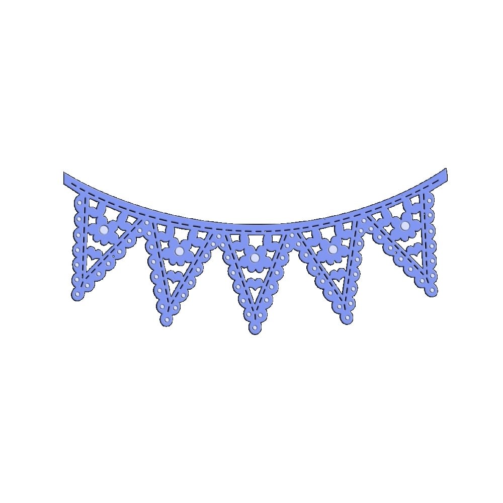 Sweet Dixie Floral Bunting Die, Grey — image 1