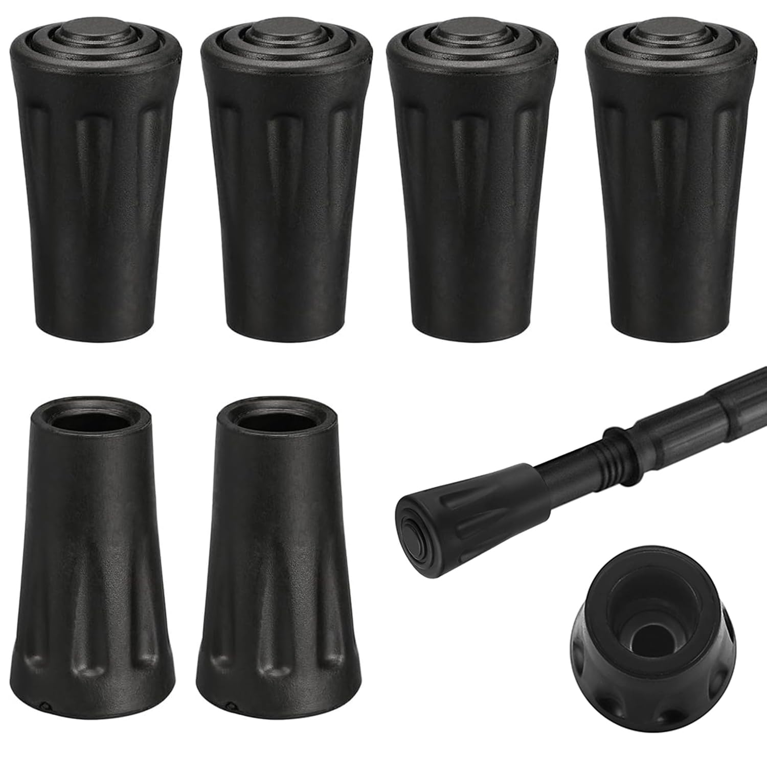 Esshogo Pack of 6 Trekking Poles, Pole Tip, Trekking Accessories, for All Common Trekking Poles