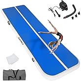 20ft/16ft Extra Large Gymnastics Training Mats Inflatable Air Gymnastics Mat 4/8 inches Thickness Inflatable Floor Mats for Home Use/Training/Cheerleading/Yoga/Water with Electric Pump