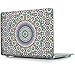 iCasso New Art Fashion Image Series Ultra Slim Light Weight Rubberized Hard Case Glossy Clear Crystal Snap-On Hard Cover Case for MacBook Air 13 (Model: A1369 and A1466) - Moroccan Pattern