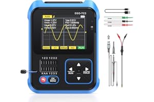 Digital Oscilloscope, Aideepen Handheld Oscilloscopes DSO-TC3 500kMHz Signal Generator Multimeter Transistor Tester 3 in 1 Multifunction Tester（High Configuration Version）