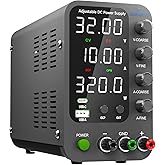 Jesverty DC Power Supply Variable, 0-30V 0-10A Switching Bench Power Supply with 20W USB & Type-C Quick-Charge, Encoder Coras