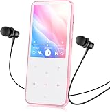 AGPTEK Pink MP3 Player with Bluetooth 5.3 64GB Expandable 128GB 2.4in Speaker FM view 9