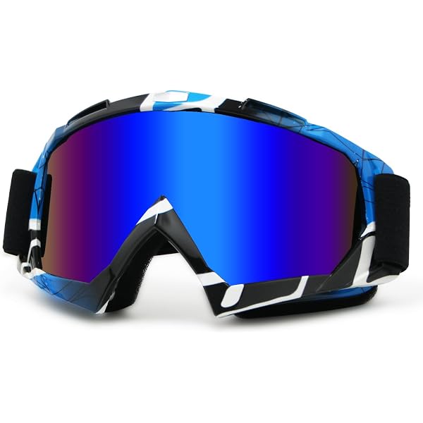 10-Pack Motorcycle Dirt Bike ATV Goggles With Face Mask - Anti-UV, Adjustable, Breathable For Men & Women