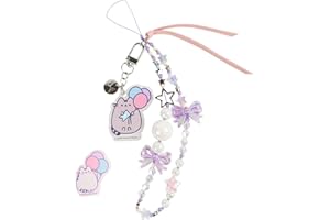 iFace Pusheen the Cat Beaded Wristlet Universal Charm Strap - Wrist Strap for Cell Phone Camera Keys AirPods