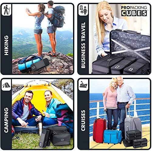 PRO Packing Cubes | 6 Piece Travel Bags Organizer for Luggage | Multi-size Ultralight Travel Cubes | Suitcase Organizer Bags Set | Makes Packing Easy 5 PRO Packing Cubes | 6 Piece Travel Bags Organizer for Luggage | Multi-size Ultralight Travel Cubes | Suitcase Organizer Bags Set | Makes Packing Easy