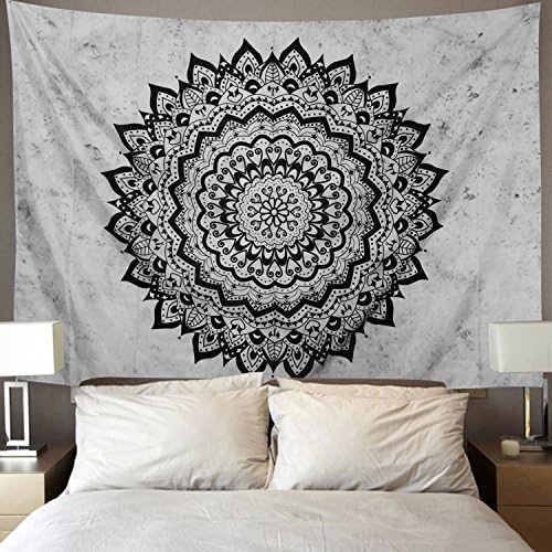SENGE Indian Mandala Tapestry Wall Hanging Hippie Bohemian Flower Psychedelic Tapestries for Home Decor