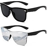 FEISEDY Trendy Rimless Mirrored One Piece Lens Sunglasses Reflective Sun Glasses B4114