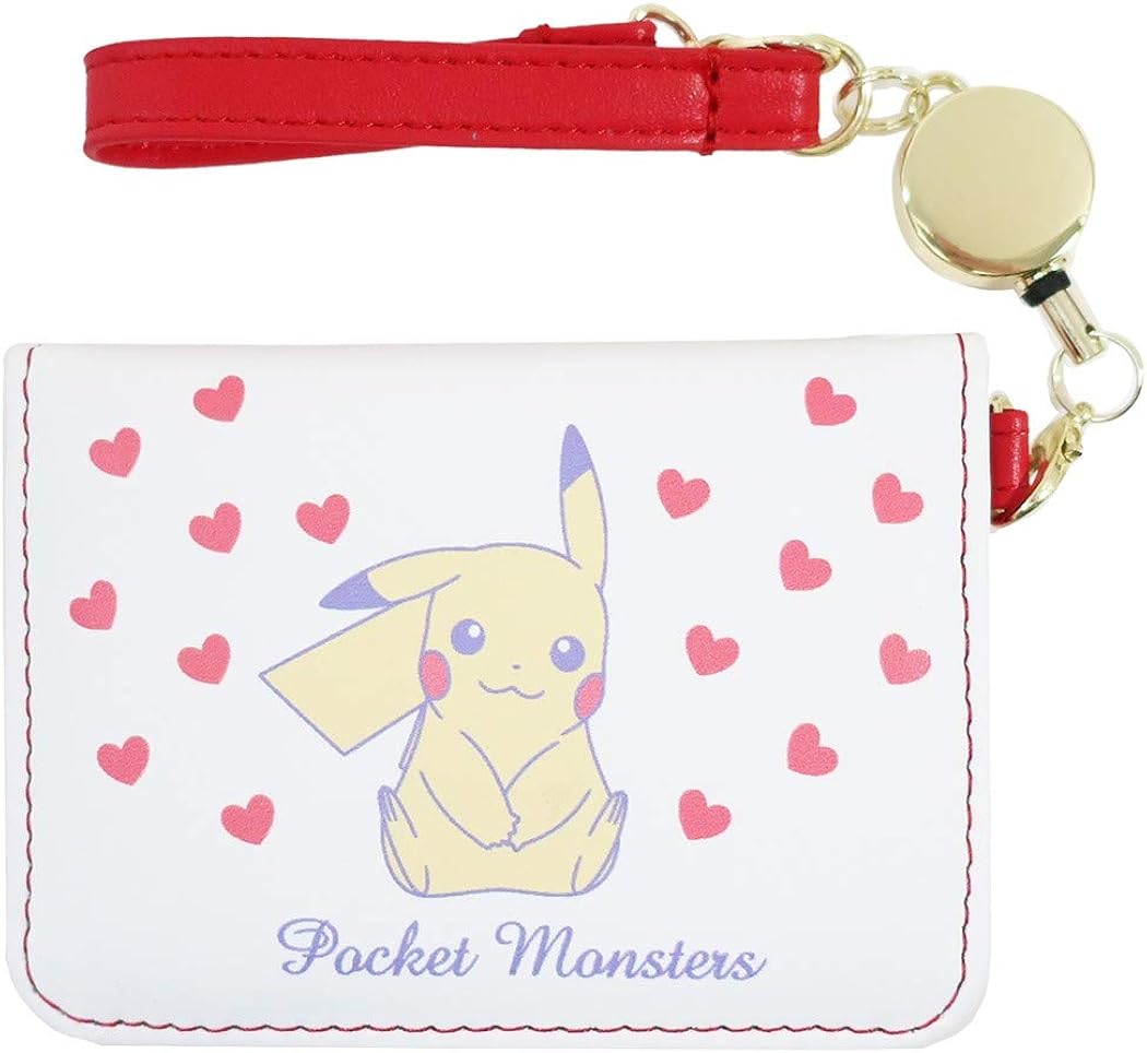 Amazon Co Jp パスケース 定期入れ リール付き 二つ折り オープンタイプ ポケモン ピカチュウ ポケットモンスター レザー 合皮 リール式 パスホルダー Icカード カード入れ ピカチュウハート ジュエリー