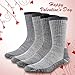 Merino Wool Hiking Socks, RTZAT Unisex Winter Super Warm Thick Thermal Camping Outdoor Crew Socks, 1/2/4 Pairs