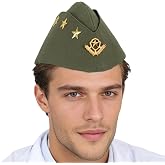 Nautical Sailor Hat, Wheat Stewardess Beret Hat for Halloween Costume, Airline Accessory Adult Cosplay Costume, Army Green