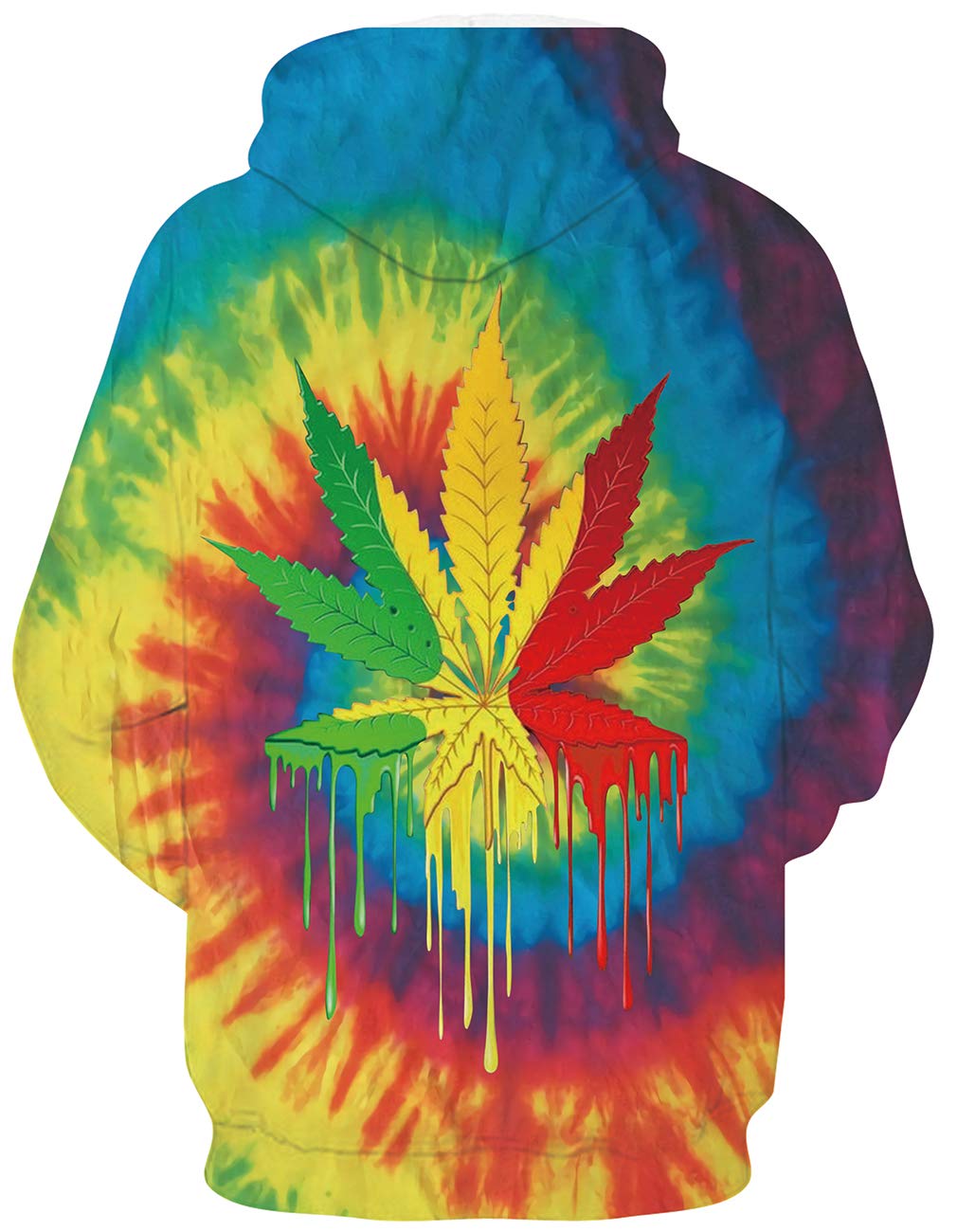 RAISEVERN Mens Rainbow Weed Design 3D Impreso Sudadera con Capucha de Manga Larga Casual Sporty Hoodies Tops Outwears Hombre Sudadera con Capucha Sweater