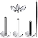 Lsnevsie 20G 18G 16G Astm F136 Titanium Internally Threaded Flat Back Earrings Tragus Helix Conch Piercing Jewelry Nose Lip Rings Forward Helix Cartilage Earrings Studs Piercing Jewelry For Women Men