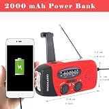 NNOOAADIO Wind Up Radio Emergency Solar Hand Crank AM/FM Weather Radio view 4