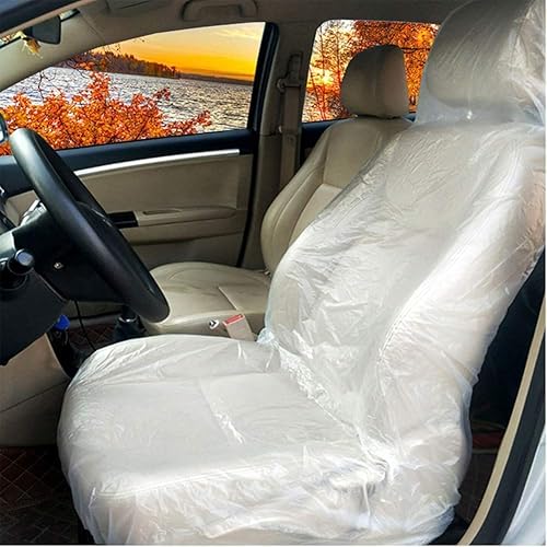100pcs Seat Covers for Cars Disposable Car Seat Covers Plastic