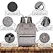 Baby Diaper Bag Backpack Organizer - Multi-Function Designer - Wide Open Tote Bag for Mom Dad Boys & Girls - Insulated Pocket for Bottle Storage - Changing Pad - Waterproof - Gray