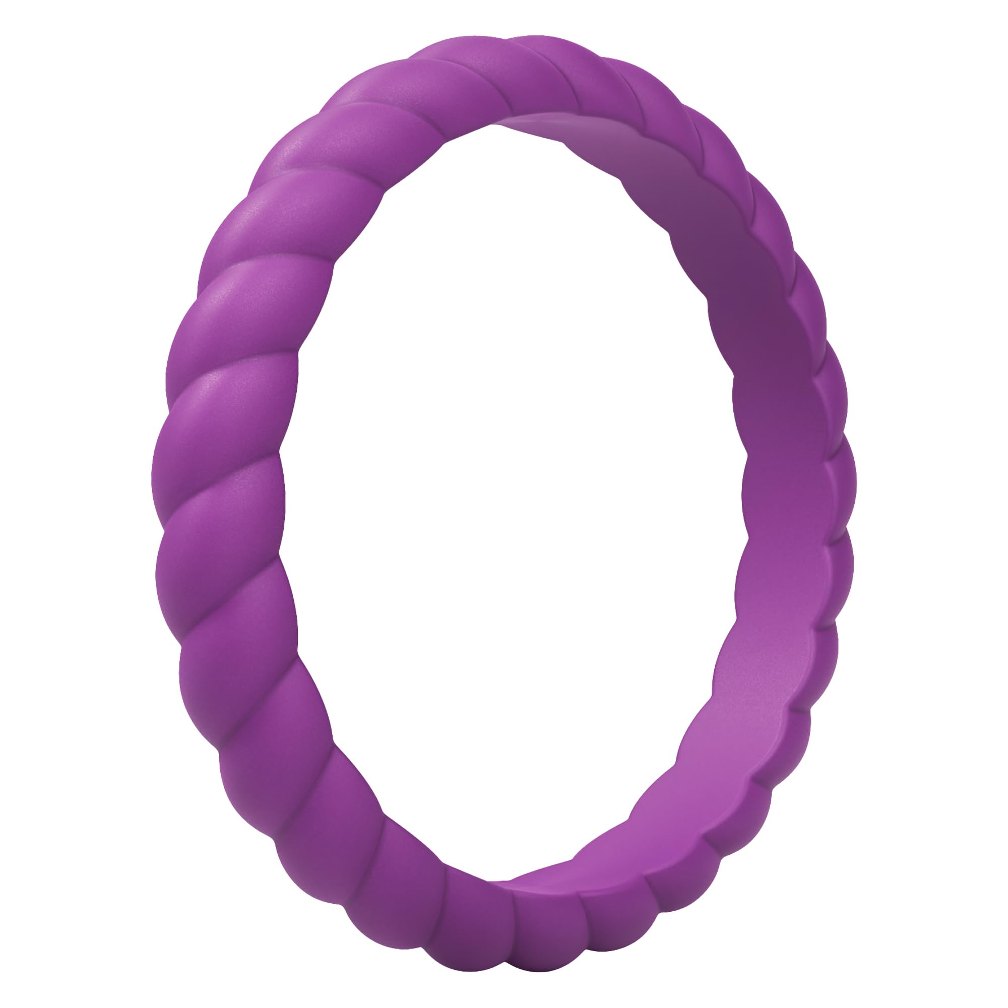 ThunderFit Womens Thin Swivel Silicone Wedding Bands, Stackable Rubber Engagement Rings 2.5mm Wide 2mm Thick - 1/4/8/10 Variety Multipack, 4.5 - 5 (15.7mm), Silicone, No Gemstone
