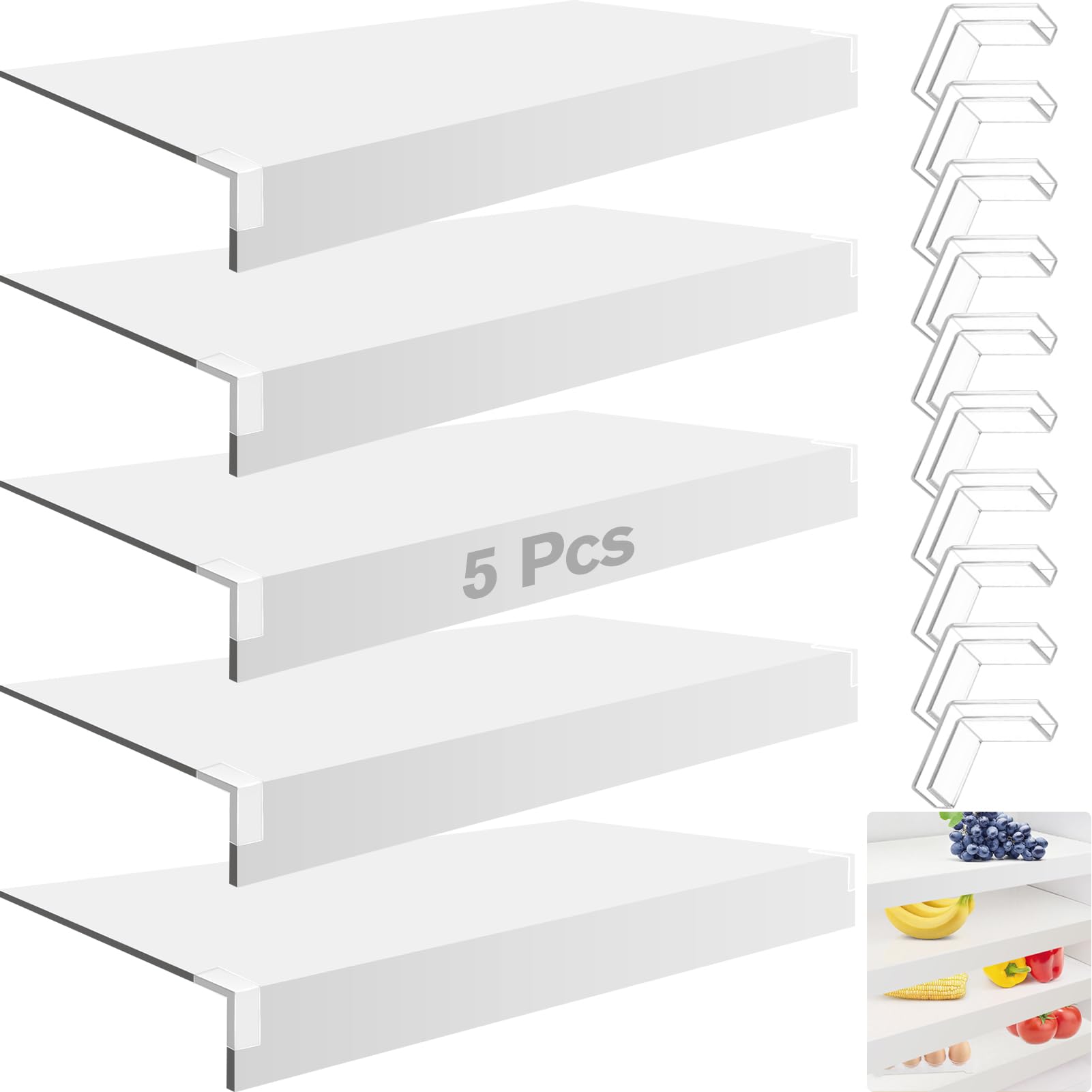 Photo 1 of ***1 BROKEN*** LSPYYDS 40X16X3 Inch Wire Shelf Cover, 5 Pcs Carbon Fiber Material Shelf Covers for Pantry Shelves(Not Wood), Waterproof Removable Closet Shelving Liner for Home Kitchen,Office Organization