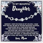 CALLA DECORGIFTS To My Daughter Bracelet From Mom And Dad With Heartfelt Message & Elegant Box, Valentines Gifts For Daughter, Jewelry Gift For Daughter From Mother and Father On Birthday, Graduation