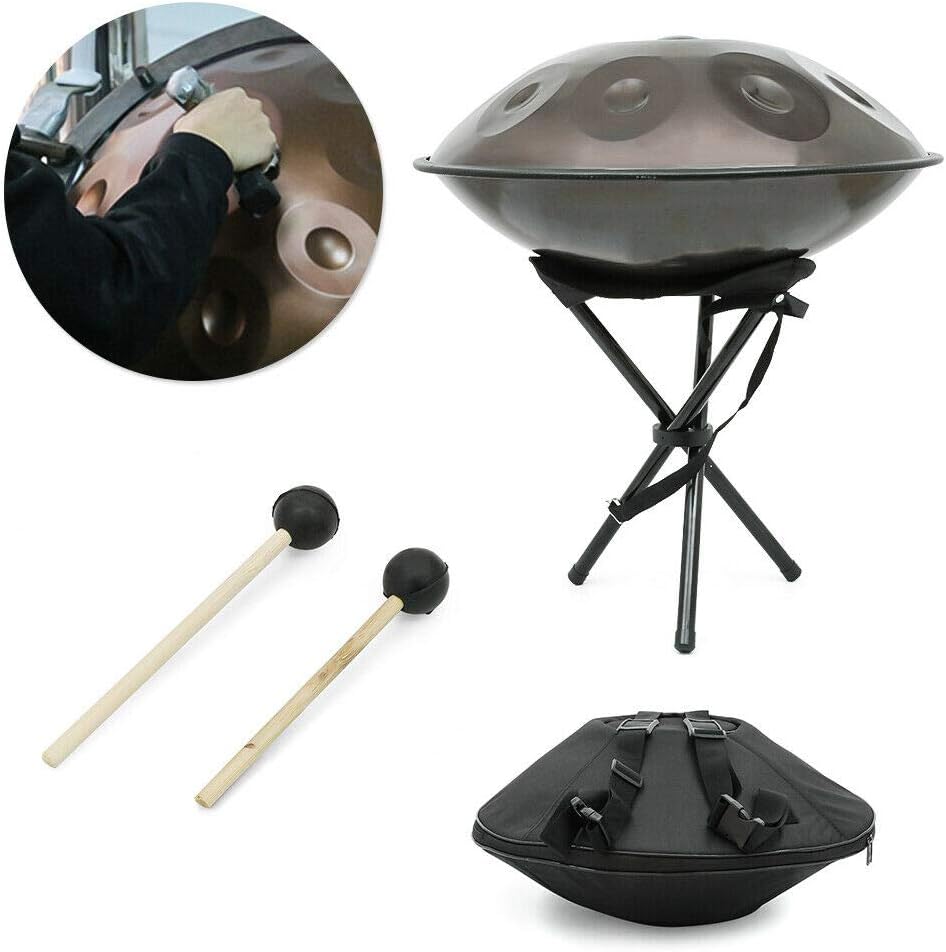 Nitrogen Steel Drum Handpan 22 inches in D Minor 9 Notes