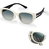 BENEUNDER Women's Polarized Sunglasses - UV400 Trendy Folding Lightweight Shades, Retro Classic Designer Style