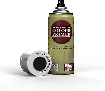 The Army Painter Colour Primer Matt Black 400ml Acrylic Spray Miniature