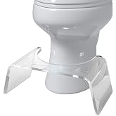 Squatty Potty Slim Ghost Acrylic Bathroom Toilet Stool 7 Inch | Squat Footrest Bathroom Stool for Improved Bowel Health and Natural Posture with Sleek and Modern Design