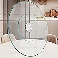 26.7 inch Lazy Susan for Table Top Tempered Glass Rotating Serving Tray for Dining Table, Kitchen Lazy Susan Organizer Spinning Rotating Food Server Party Centerpieces Heavy Duty (68cm / 26.7in)