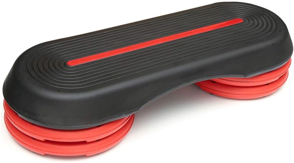Quskto Stepper Board, 3 Level Adjustable Anti-slip Aerobic Stepper Home Gym Fitness Training Exercise Workout Step Block Board Black Safety Non-slip Footplates (Color : Black, Size : Free size)