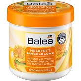 Balea Milk Fat Marigold, 250 ml, Cares for Dry, Stressed or Cracked Skin, Vegan - German Product