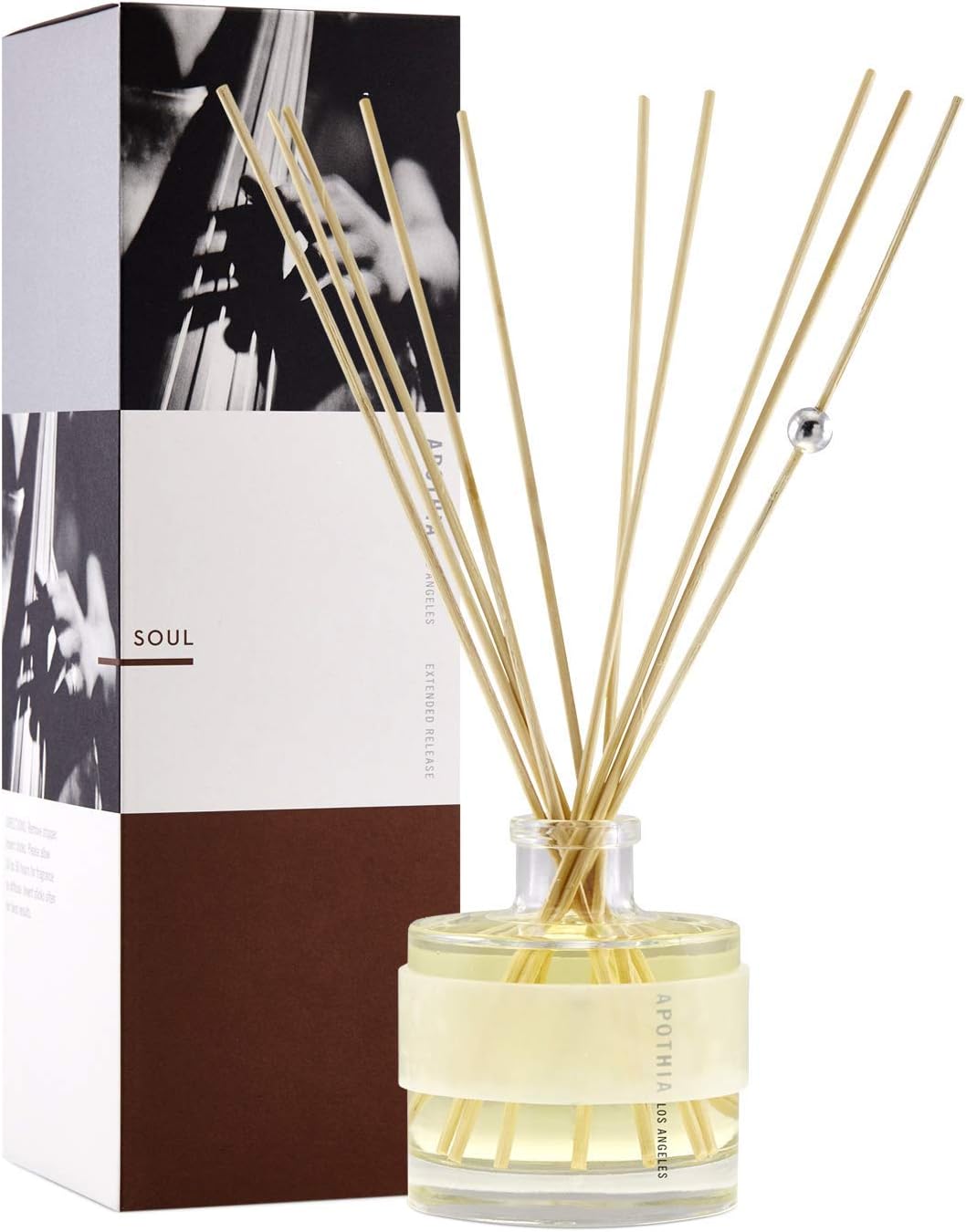 Soul Aromatic Diffuser | Mahogany & African Ginger | Premium Essential Oils | Up to 12 Months | 7 oz | 200 ml | Small Batches for Luxury Quality in Elegant Glass Bottle