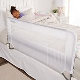Regalo Swing Down Toddler Bed Rail Guard, NO Tools Required, Bed Rail for Toddlers with Patented Gap Guard, Toddler Bed Rail, Fits Twin, Full &amp; Queen Beds, Bed Safety Rail for Kids Bed, 43&rdquo; Long