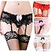 Adulove Garter Belt, Women's 4-Pack Suspender Belt Set with Straps and Clips for Stockings