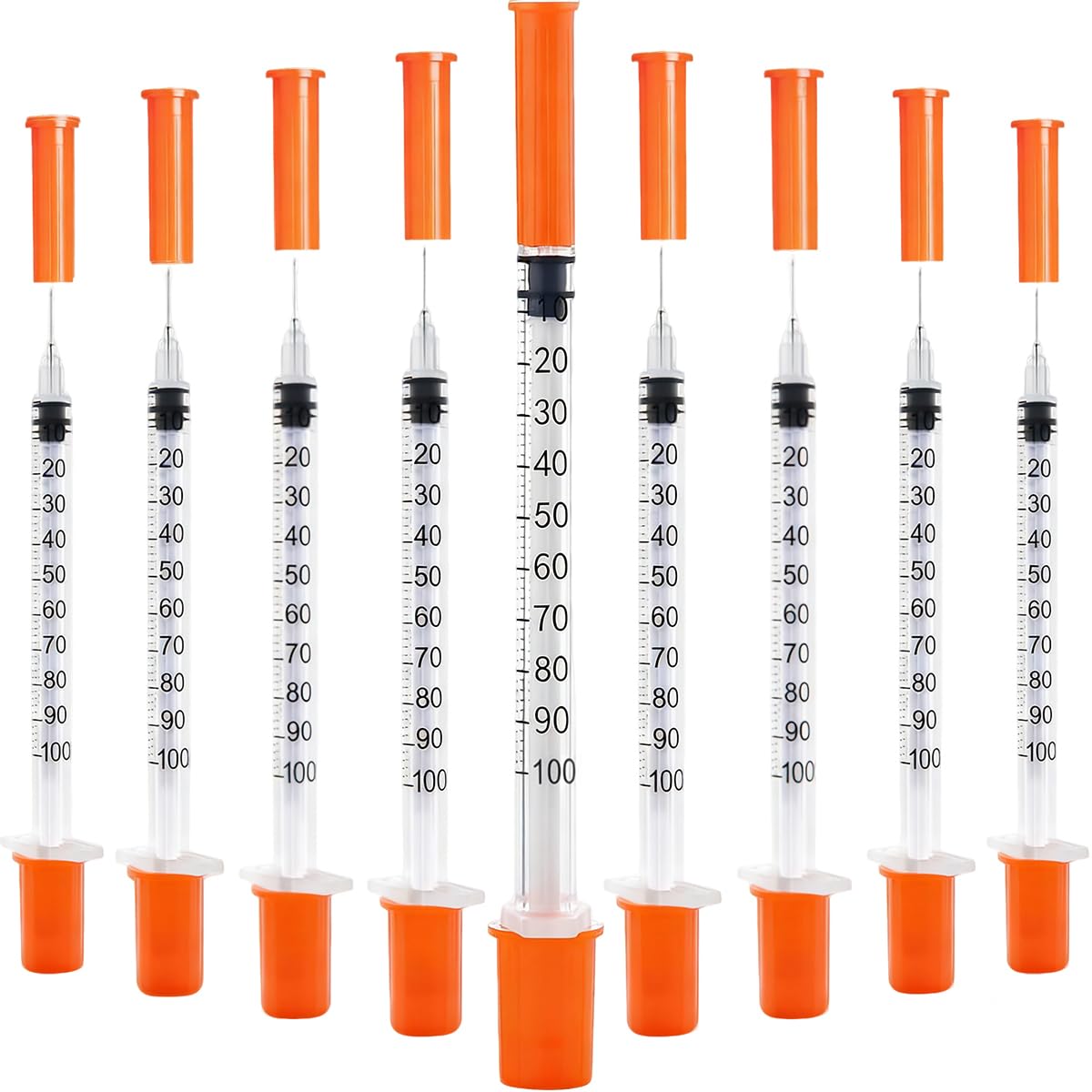 Photo 1 of ***FACTORY SEALED*** 
U-100 Syringes, 30G 5/16" (8mm) 1ml/cc Disposable, Individual Wrapped, Lab Supplies (120 Pack)
