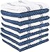 KAF Home Pantry Piedmont Terry Dish Cloths | Set of 12, 12 x 12 inches, Absorbent Terry Dish Cloths, Wash Cloths, Bar Mop Rags | Perfect for Spills, and Wiping Counter Tops - Paris Blue