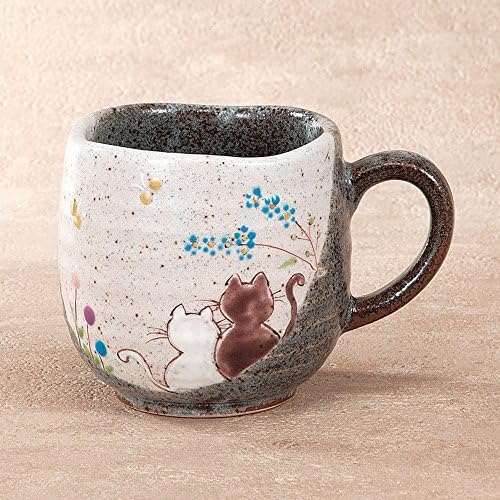 KutaniYaki Hidamari/Cats in Sunny spot Ceramic Mug Cup　Made in Japan K4-868