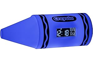 Paladone Crayola Officially Licensed Digital Alarm Clock, Crayon Shaped Color Changing Light, Kids Bedroom, School Teacher Classroom Decor, Nursey Accent Lamp, Coloring Fun for Boys and Girls