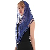 LMVERNA Lace Infinity Veil Mantilla Catholic Church Head Covering Latin Mass