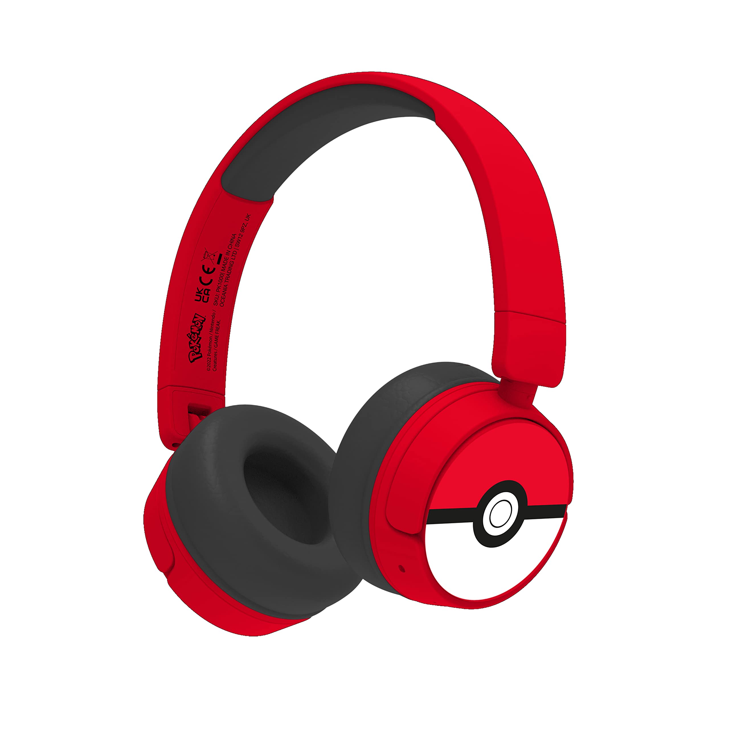 OTL Technologies PK1000 Pokemon Poke Ball Kids Wireless Headphones - Red