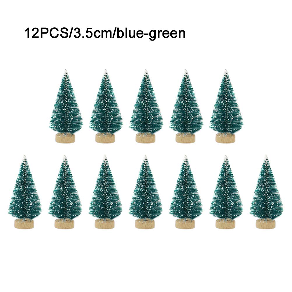 Diy Fete Arbre De Noel Artificiel Mini Sisal Arbres Avec Base En Bois Pour Travaux Manuels Et Decorations De Noel Gedeihen 12 Pcs Mini Decoration Sapin Noel Decorations De Saison Cuisine