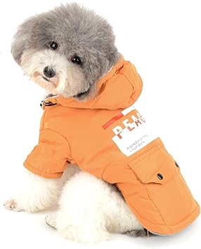 Amazon Ranphy チワワ服 秋冬 ペット服 犬服 ジャケット コート フード付 犬の服 可愛い 洋服 ポケット付き 女の子 男の子 防寒対策 抜け毛対策 柔らかい かわいい おしゃれ 室内 お出かけ お散歩 トイプードル パピヨン ヨーキー ポメラニアン ビーグル スポーティー