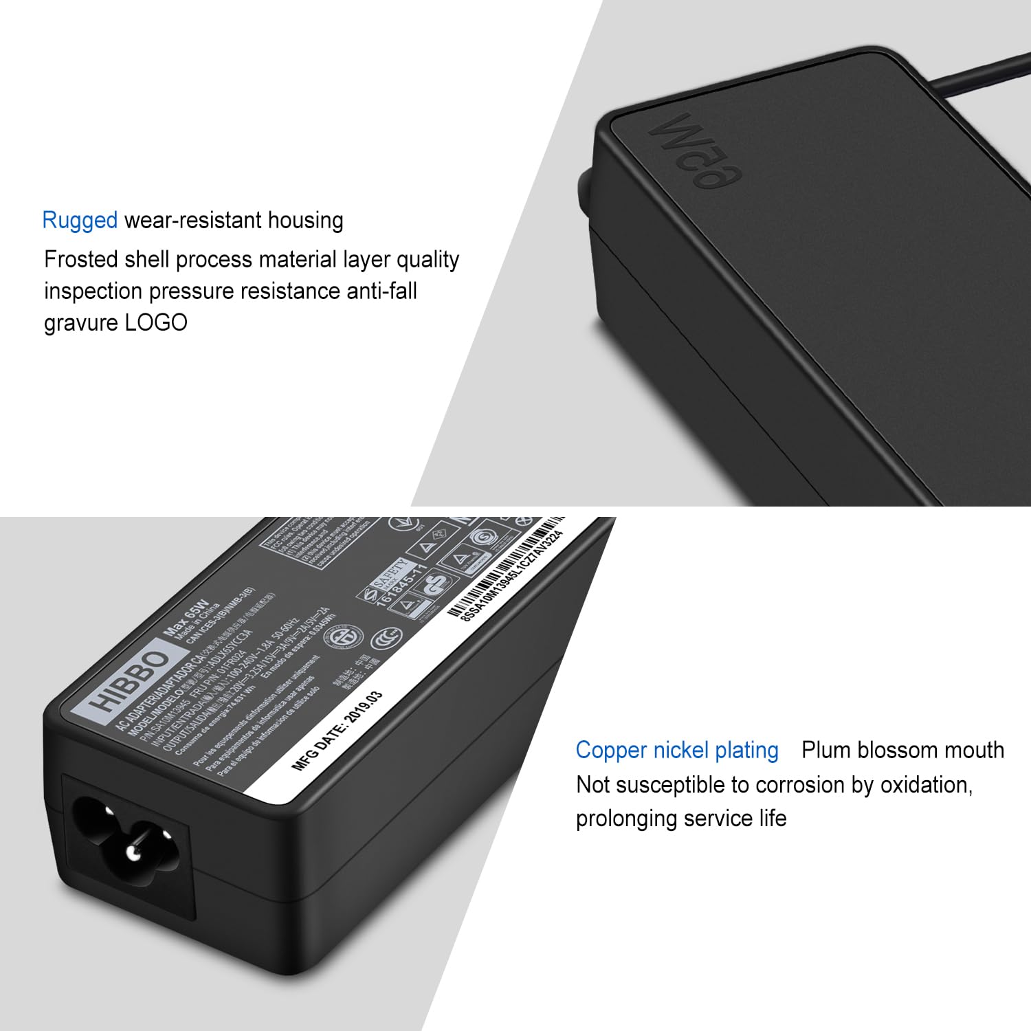 Charger Compatible with Lenovo Laptop Computer 65W 45W USB C Fast Power Adapter