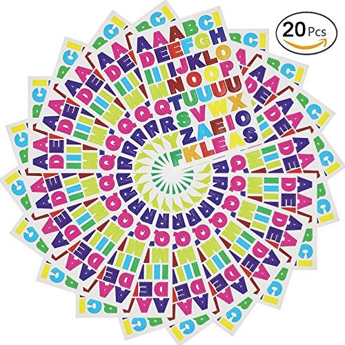 APLANET 20pcs Colorful Alphabet Stickers Card Stickers, DIY,A to Z
