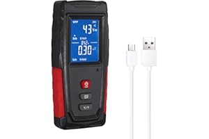 ALLmeter EMF Meter Rechargeable Electromagnetic Radiation Inspections Digital LCD EMF Detector Test Electric and Magnetic Field Emissions with Sound-Light Alarm,Data Lock,Radiation Survey Meter
