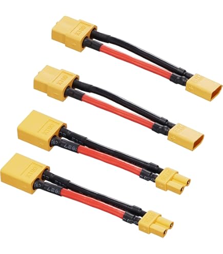 4pcs XT60 To XT30 RC Connector Adapter Set – High-Performance Battery Conversion Kit