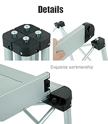 iClimb Lightweight Stable Alu. Folding Square Table