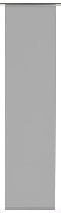 GARDINIA Flächenvorhang (1 Stück), Schiebegardine, Blickdicht, Flächenvorhang Stoff Entry, Grau, 60 x 245 cm (BxH)